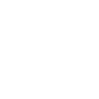 White paw print icon on black background.
